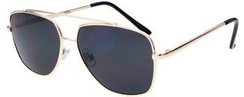 Polariss 817 CZ - Okulary przeciwsłoneczne unisex metalowe polaryzacyjne pilotki czarne