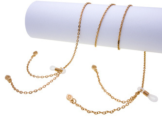 Złoty łańcuszek do okularów LK 010